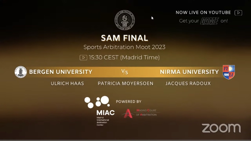 Sports Arbitration Moot 2023 –&nbsp;Final